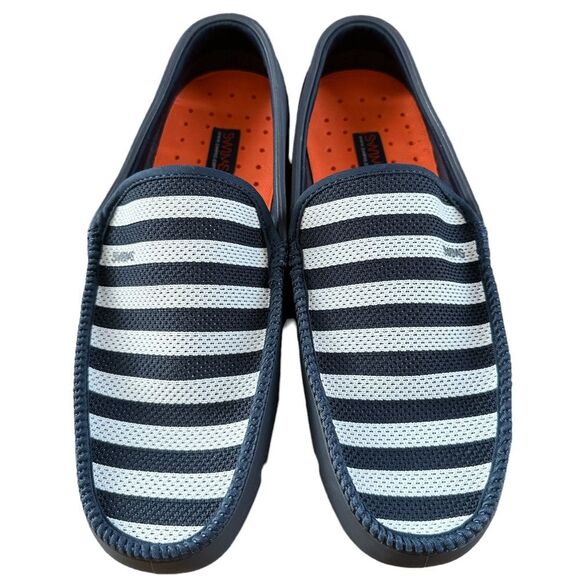 Swims Striped Venetian Loafers Boat Shoe Water Moccasin Men’s Slip On - Picture 10 of 13